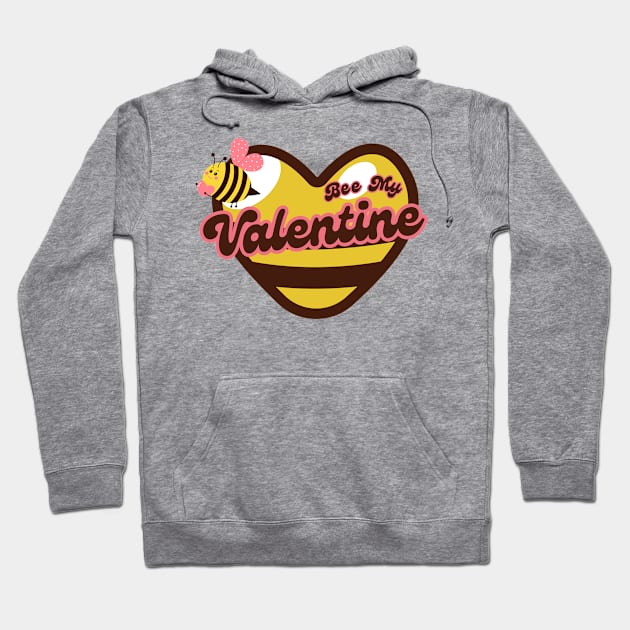 Bee My Valentine Heart Hoodie by Illustradise